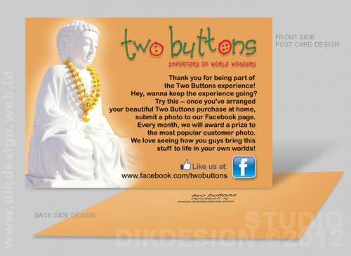 Two Buttons Postcard Design